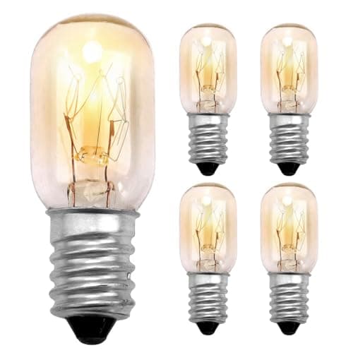 Image of 15W E14 Screw Salt Lamp Bulbs, 5Pcs 230V Mini Wax Warmer Light Bulb Warm White 2700K Tubular Bulb Small Edison Sewing Machine Light Bulb for Scentsy Plug-in Warmers Fridge Cooker Hood Micro-Wave Oven