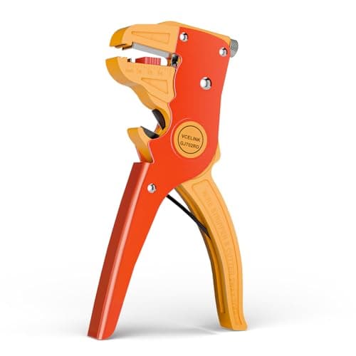 Image of VCELINK Automatic Quick Wire Stripper and Cutter, Electrical Cable Stripping Tool Adjustable for 14-24 AWG Cables with Eagle Nose in 7 Inch