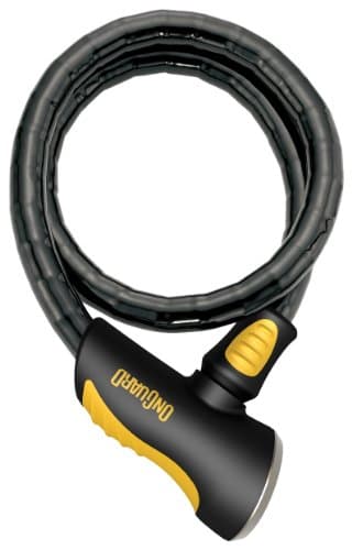 Image of ONGUARD Rottweiler Armored Coil Cable Lock (Black, 100 cm x 20 mm)