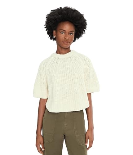 Image of Free People Womens Amy Sweater Tee, Ivory, Small