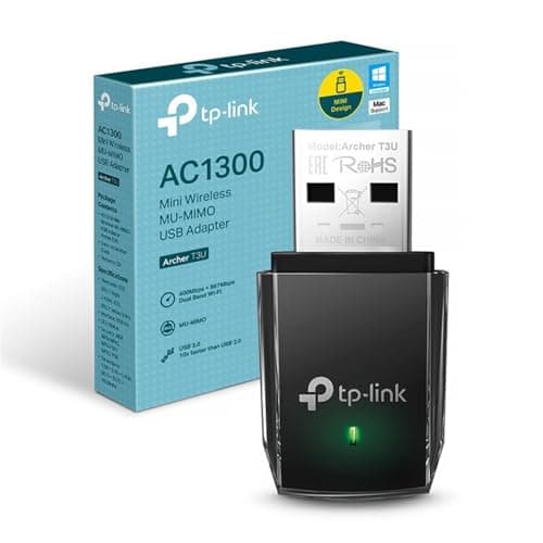 Image of TP-Link Archer T3U 1300 Mbps High Gain Wireless Dual-Band USB WiFi Dongle, 3dBi Dual Omni Directional Antenna, WiFi Adapter for PC Supports Windows 11/8.1/8/7/XP, Mac OS, Linux