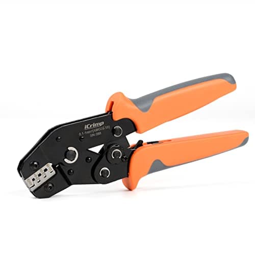 Image of iCrimp Crimping Tools for Dupont Pin, Molex JST Micro-Fit connectors Compression 0.1-1mm² with Wire-Electrode Cutting Die