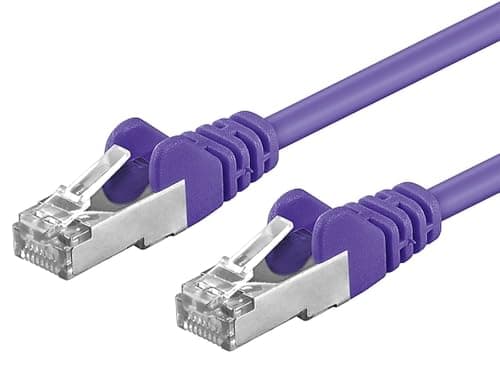 Image of PremiumCord Network Cable, Ethernet, LAN & Patch Cable CAT6a, 10 Gbit/s, S/FTP PIMF Shielding, AWG 26/7, 100% Cu, Fast Flexible and Robust RJ45 Cable, Purple, 3 m