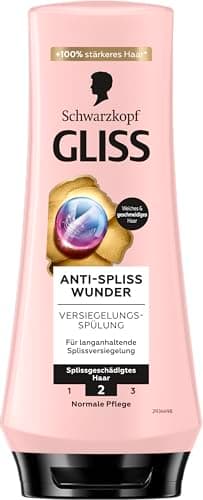 Image of Gliss Conditioner Anti-Split End Miracle (200 ml), Conditioner Repairs Damaged Hair Fibres, for Long-Lasting Split End Sealing and Perfect Combability