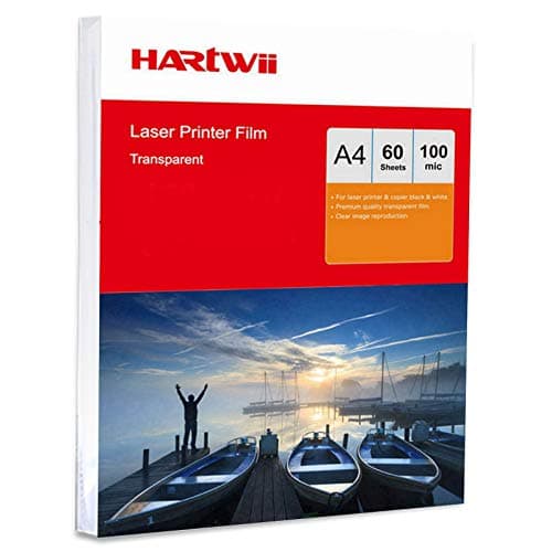 Image of OHP Film A4 Overhead Projector - 60 Sheets Acetate Clear for Laser & Copier Printing Jet Hartwii