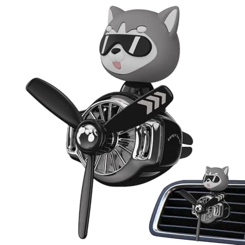 Image of Helicopter Air Freshener for Car,Car Air Freshener | Pilot Dog Air Freshener with Propeller Ornament - Long Lasting Air Purifier for Car, Car Perfume Air Freshener Reutili