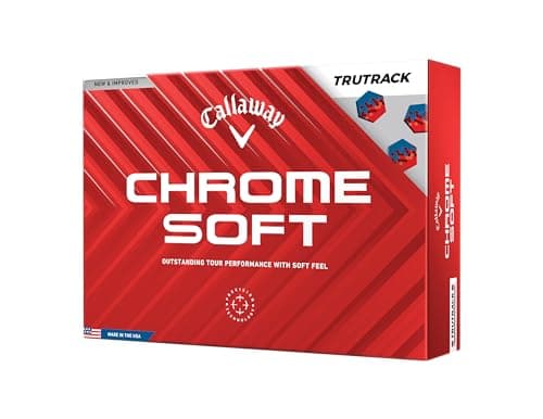 Image of Callaway Golf Chrome Soft Premium Tour Golf Ball 2024 White True Track