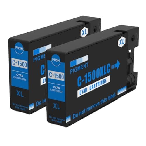 Image of Go Inks 2 Cyan Ink Cartridges to replace Canon PGI-1500XLC Compatible/non-OEM for PIXMA Printers