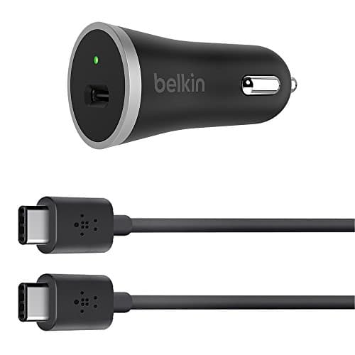 Image of Belkin USB-C 15 W Car Charger with USB-C to USB-C Cable (USB-IF Certified), Black