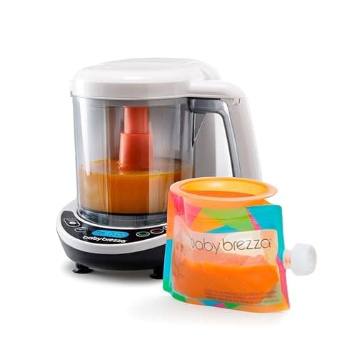 Image of Baby Brezza One Step 3 in 1 Baby Food Maker | One Step Steamer, Blender & Processor | Includes 3 Reusable Food Pouches