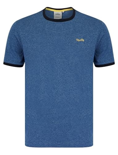 Image of Tokyo Laundry Men's 'Trevor' Grindle Cotton Blend Crew Neck Ringer T-Shirt Light Blue