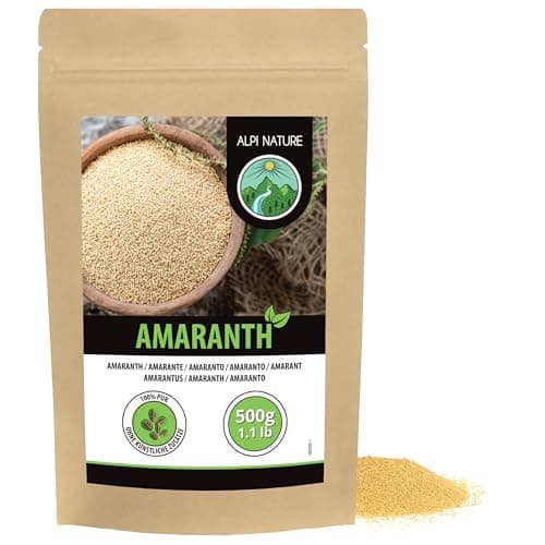 Image of Alpi Nature Amaranth Grain 500g 1.1 lb, Whole Raw Amaranth Seeds, Unsweetened, Gluten Free