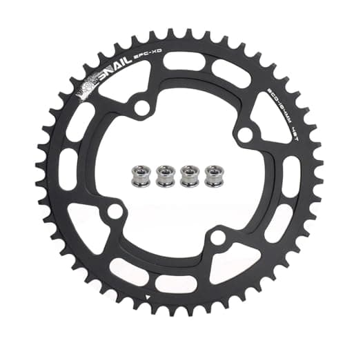 Image of FOMTOR 104 BCD Chainring 48T 7-12 Speed Compatible CNC 7075 Aluminum Narrow Wide Tooth Round Chainrings for MTB/Road Bike Ebike Chainwheel Black