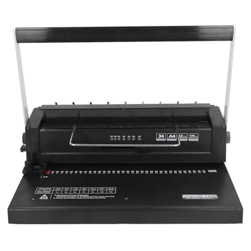 Image of Luocute Wire Binding Machine, Spiral Coil, Manual 14mm 3:1 Pitch Binding Machine for A4 A5, 12 Sheets Punch 120 Sheets Binding, for Book Press, Paper, Book, Notebook