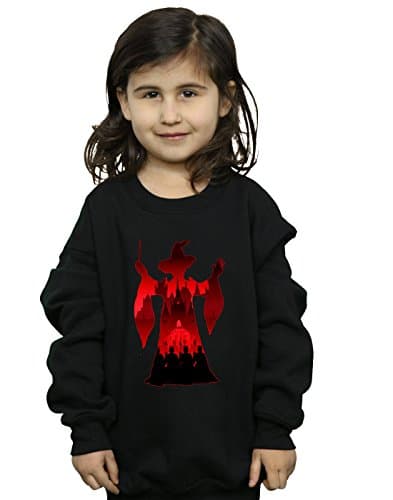 Image of Harry Potter Girls Minerva McGonagall Silhouette Sweatshirt Black 5-6 Years