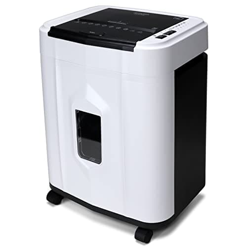 Image of Aurora AU120MB 120-Sheet Auto Feed High Security Micro-Cut Paper Shredder / 30 Minutes (White/Black)