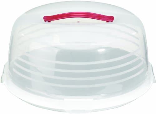 Image of Curver 00416-129-00 Round Cake Box, Transparent/White