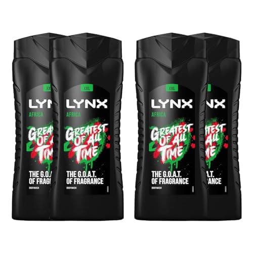Image of 4 Pack Lynx Energy Boost Shower Gel Bodywash, Africa XXL, 500ml