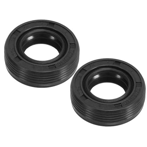 Image of PATIKIL EU Radial Shaft Seal, 2 Pcs 12mm x 22mm x 7mm Nitrile Rubber TG4 Oil Seal for Bearing Shaft Oil Pumps Engines, Black