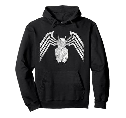 Image of Marvel Venom Emblem White Pullover Hoodie