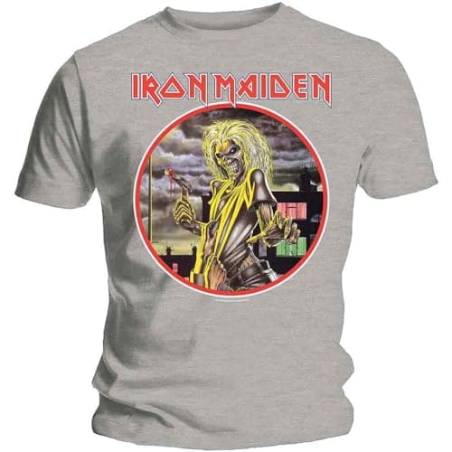 Image of Iron Maiden Killers Circle Official Tee T-Shirt Mens Unisex (Small) Grey