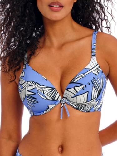 Image of Freya Women's Mali Beach Underwire Plunge Bikini Top, Cornflower, 36FF