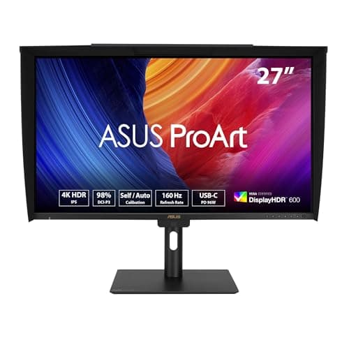 Image of ASUS ProArt Display PA27UCGE Professional Monitor – 27", 4K UHD, IPS, 600 nits, 98% DCI-P3, Delta E<1 colour accuracy, 160Hz, Auto Calibration, HDR-10, HLG, Auto KVM, LuxPixel AGLR, Light Sync