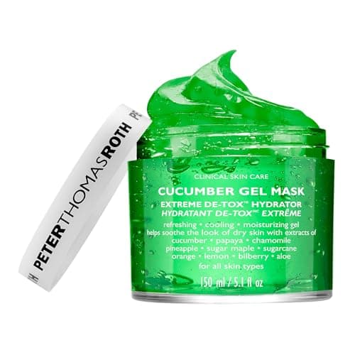 Image of Cucumber Gel Mask Extreme De-Tox Hydrator, Cooling and Hydrating Facial Mask, Helps Soothe the Look of Dry and Irritated Skin