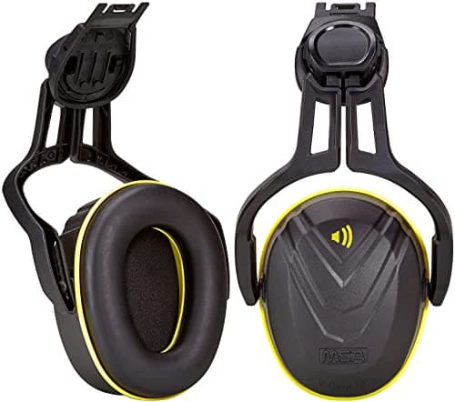 Image of MSA - V-Gard Helmet Mounted Ear Defender Yellow Medium - Yellow