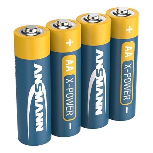 Image of ANSMANN AA Batteries [Pack of 4] Long Lasting Alkaline Disposable AA Type 1.5V X-POWER Battery For Flashlights, Alarm Clocks, Wall clocks, Toys, Cameras, Remote Controls, Game Consoles