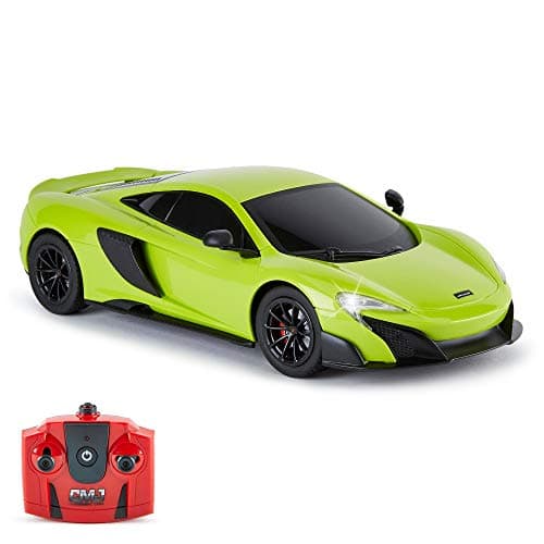 Image of CMJ RC Cars™ McLaren 675LT Officially Licensed Remote Control Car 1:18 Scale Working Lights 2.4Ghz Green