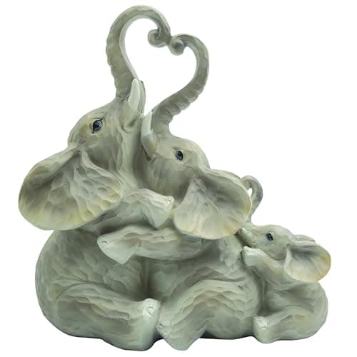 Image of The Leonardo Collection Ellie & Family Affection Elephant Figurine Figurines Statues For Home Decor | Ideal Ornaments Friendship Gifts For Women & Men | Lovely Centerpiece & Living Room Accessories