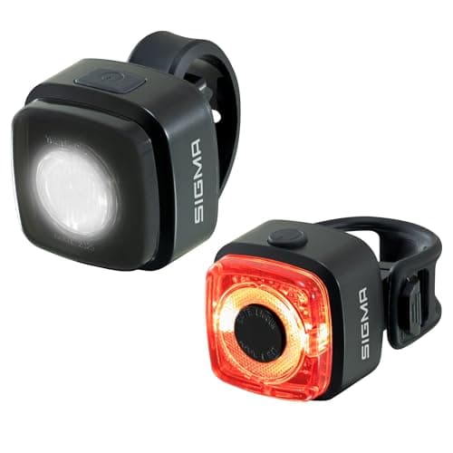 Image of SIGMA AURA Micro Set | Battery-Operated, Rechargeable Front and Rear Light | Perfect for Kids, Everyday Use and Adventures | Weatherproof Lighting Set