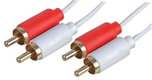 Image of PRO SIGNAL PSG3142-1M Slim 2x Phono (RCA) Plug to 2x Phono Plug Lead, 1m White