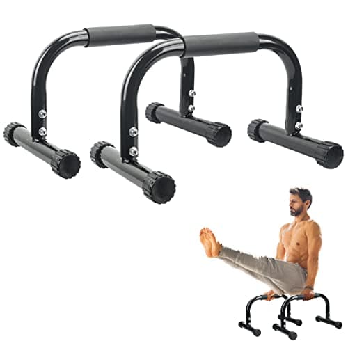 Image of AmazeFan Parallettes Bars, Push Up Bars Strength Training For Handstands, Full Planche & Dips, Calisthenic, Gymnastic, [17x10x10in] Push Up Stands Handle for Floor Workouts Calisthenics Equipment