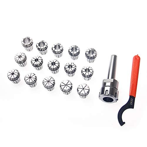 Image of KATSU ER32 MT3 Spring Collet Set 15 Pieces 3-20mm Gripping Range Precision Router Collet Chuck Extension Adapter for CNC Workholding Engraving Machine and Milling Lathe Tool 11023034
