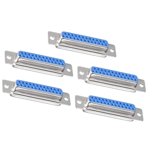 Image of TA-VIGOR DB25 Female D-sub Connector 25-pin 2-row Socket Solder Cup Panel Mount for CNC Computers and Mechanical Equipment Pack of 5