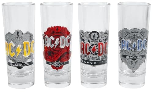 Image of AC/DC SGAC01 Shot Glasses, Glass, Transparent, 4 x 4 x 10.5 cm
