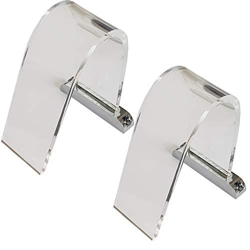Image of Loops 2 Pack | *240V Mains* Over Cabinet Curved Glass LED Light Kit | Natural White | Powered Kitchen Cupboard Downlight | Bathroom Make-Up Mirror Spotlight | Wardrobe Drawers & Unit Lighting