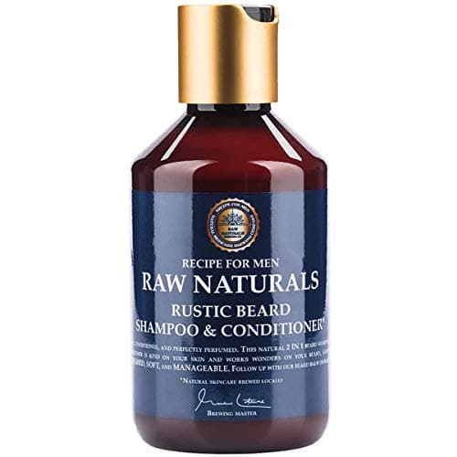 Image of Raw Naturals RUSTIC BEARD SHAMPOO & CONDITIONER | Natural Beard Wash with cleansing apple & hop extract | Refreshing and hydrating | Natural product from Swedish Skincare Microbrewery | 250ml