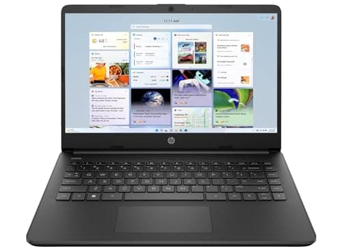 Image of HP 14s 14" Laptop | Intel Pentium Silver N5030 | 4 GB RAM | 128 GB SSD | Intel UHD Graphics 605 | FHD (1920 x 1080) Display | Windows 11 Home | Jet Black | 14s-dq0011na