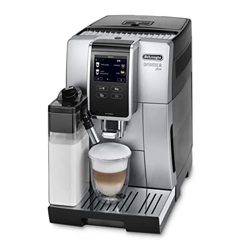 Image of De'Longhi Dinamica Plus Perfetto ECAM370.85.SB, Coffee Bean Machine, Espresso Coffee Maker with LatteCrema System for Automatic Cappuccino, Dedicated App, Touch Display, Silver/Black