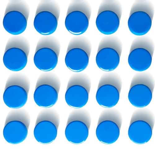 Image of PYJLBX Fridge Magnets, 20 Pack Blue Strong Small Magnets for Whiteboard, Round Heavy Duty Mini Magnets for Fridge, Notice Board, Crafts, Office & Home, Refrigerator Magnet for Adults, Magnetic Pins