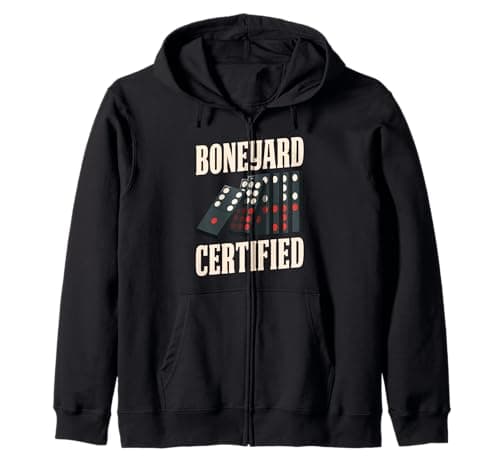Image of Boneyard Certified Dominoes Player Pro Game Zip Hoodie