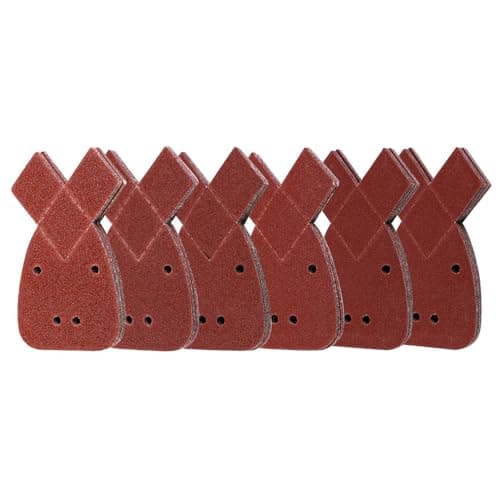Image of 60PCS Black and Decker Mouse Sander Pads, Sanding Sheets with Extra 2 Tips for Replacement, Hook and Loop Sander Paper to Fit Black and Decker Detail Palm Sander(10 x 40/60/80/120/180/240 Grits)