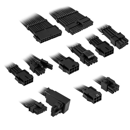 Image of Kolink Core Pro Braided Cable Extension Kit 12V-2x6 Typ 2 - Jet Black