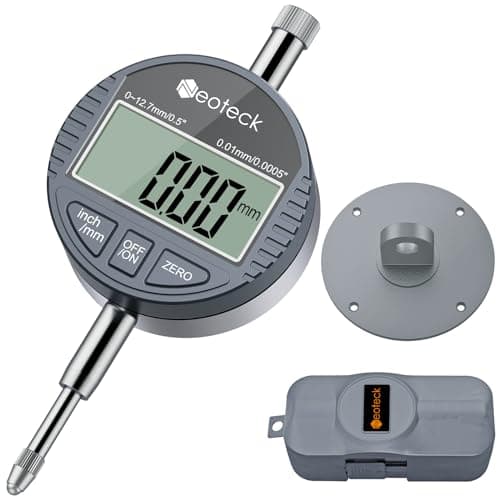 Image of Neoteck DTI Digital Dial Indicator 0.01mm/0.0005'' Digital Probe Indicator Dial Test Gauge Range 0-12.7mm/0.5'' Dial Test Indicators Electronic Indicator Gauge