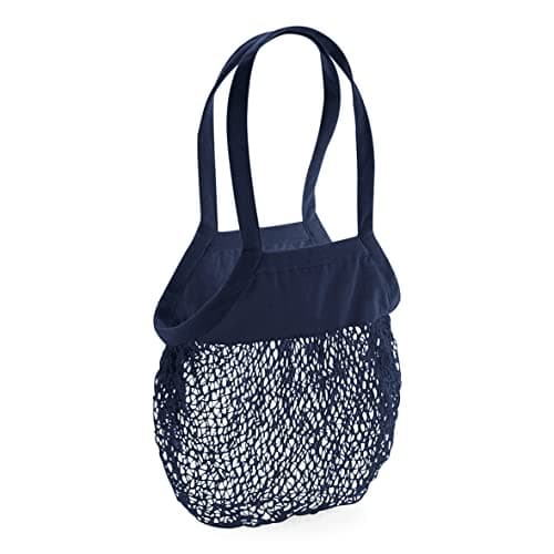 Image of Westford Mill W150 Organic Cotton Mesh Grocery Bag - Navy