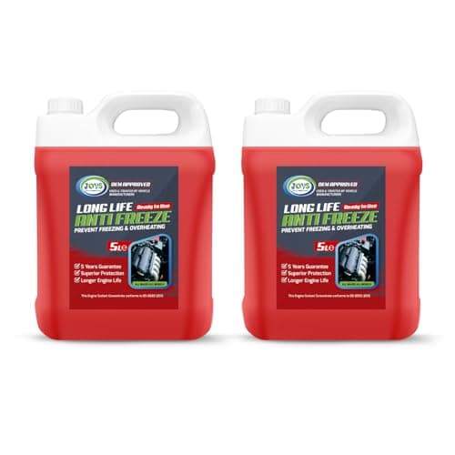 Image of JOVS Antifreeze Engine Coolant Red 10L (2X5L) – All-Year Protection for Your Vehicle from Freezing and Overheating - Suitable for All Cars Frost Prevention Trusted Formula for Peak Engine Performance.