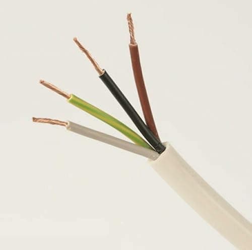 Image of 0.75mm 4 Core 3094Y (H05V2V2-F) Round Heat Resistant Flexible Cable flex Heating Control **SOLD PER MTR**
